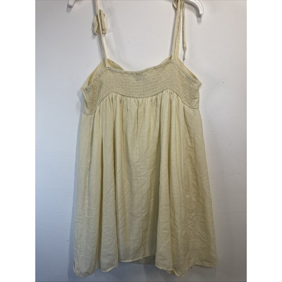 Cupshe Women's Butter Yellow Sundress Size Large Adjustable Straps Lined Summer - Picture 3 of 6
